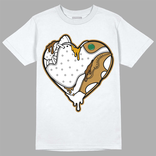 Jordan 13 Wheat 2023 DopeSkill T-Shirt Heart Jordan 13 Graphic Streetwear - White 