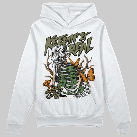 Olive Sneakers DopeSkill Hoodie Sweatshirt Keepin' It Real Graphic Streetwear - White