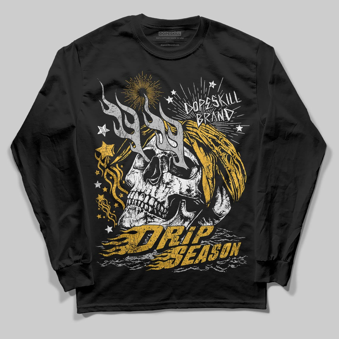 Jordan 5 'Tokyo' DopeSkill Long Sleeve T-Shirt Drip Season Graphic Streetwear - Black