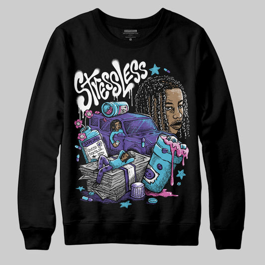 Jordan 8 Retro 'Aqua' 2025 DopeSkill Sweatshirt Stressless Graphic Streetwear - Black