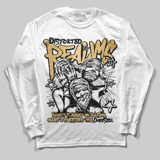 Jordan 12 Retro 'Taxi' 2025 DopeSkill Long Sleeve T-Shirt Distorted Realms Graphic Streetwear - White