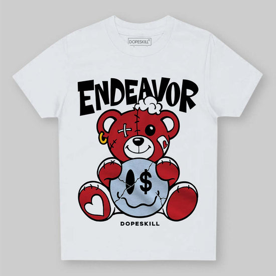 Jordan 5 Retro Fire Red Black Tongue (2025) DopeSkill Toddler Kids T-shirt Endeavor Graphic Streetwear - White