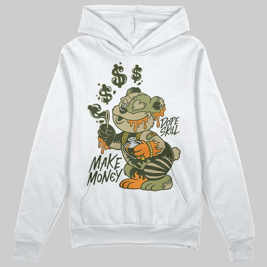 Olive Sneakers DopeSkill Hoodie Sweatshirt Make Money Graphic Streetwear - White