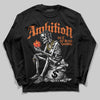 Orange, Black and White Sneakers DopeSkill Long Sleeve T-Shirt Ambition Graphic Streetwear - Black