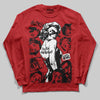 Jordan 11 Retro Cherry DopeSkill Long Sleeve T-Shirt Built Different Graphic Streetwear - Red