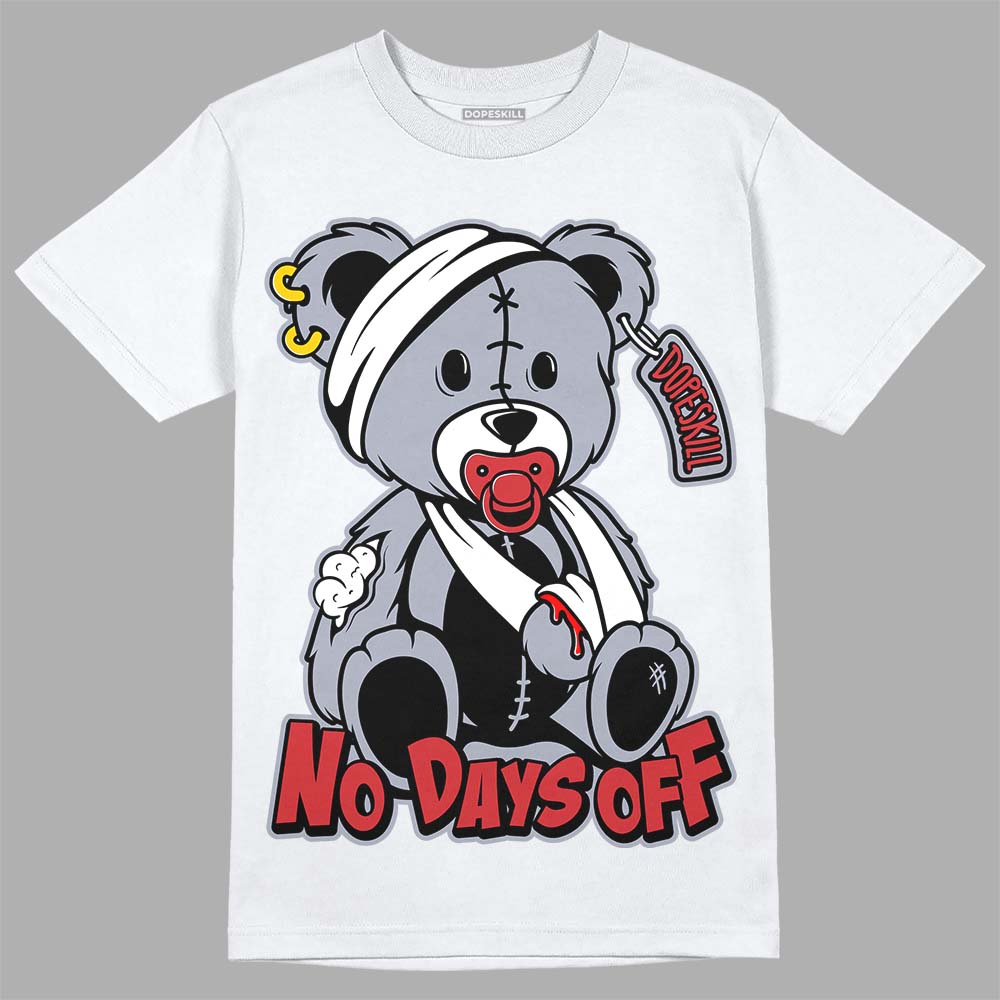Jordan 4 “Bred Reimagined” DopeSkill T-Shirt Hurt Bear Graphic Streetwear - White