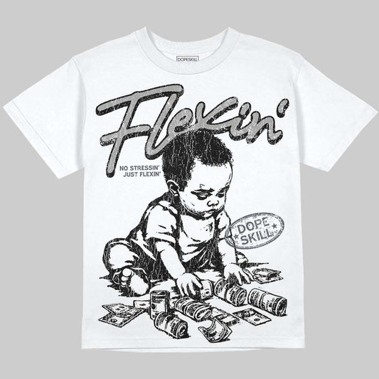 Jordan 11 Cool Grey DopeSkill Oversize Print T-Shirt Flexin' Graphic Streetwear