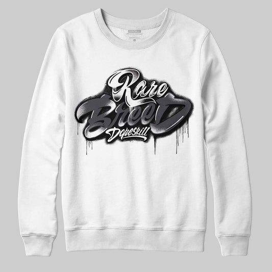 Jordan 3 Retro Black Cat DopeSkill Sweatshirt Rare Breed Type Graphic Streetwear - White