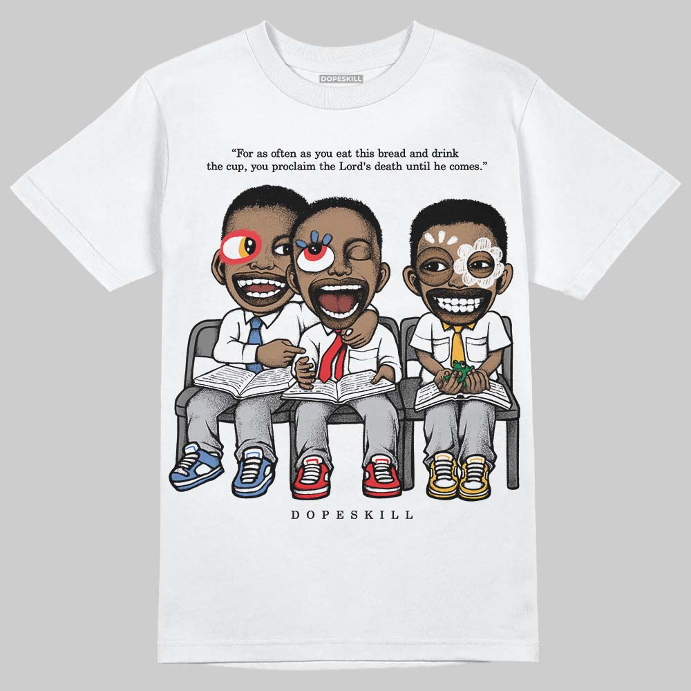 Grey Sneakers DopeSkill T-Shirt First Sunday Graphic Streetwear - White
