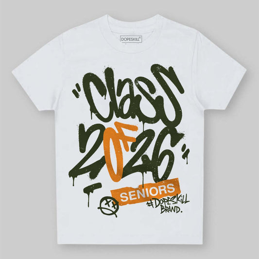 Olive Sneakers DopeSkill Toddler Kids T-shirt Class of 2026 Graphic Streetwear - White