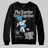 Jordan 1 High OG “UNC” Reimagined DopeSkill Sweatshirt Play together, Stay together Graphic Streetwear - Black