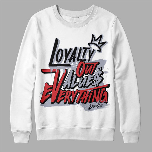 Jordan 4 “Bred Reimagined” DopeSkill Sweatshirt LOVE Graphic Streetwear - White