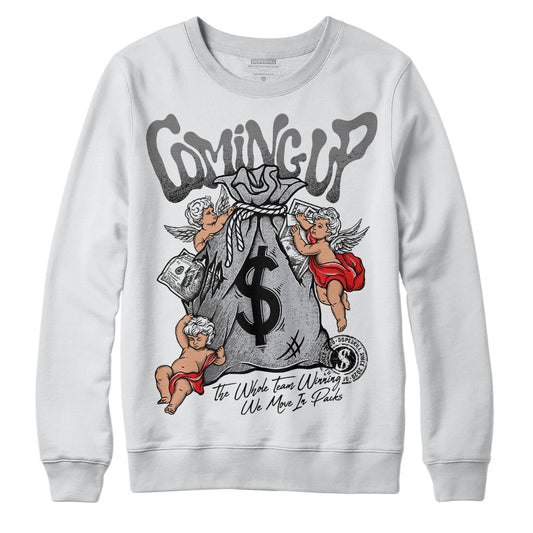 Grey Sneakers DopeSkill Sweatshirt Money Bag Coming Up Graphic Streetwear - White