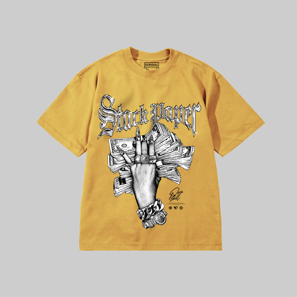 Stack Paper DopeSkill Premium T-shirt Streetwear - mustard