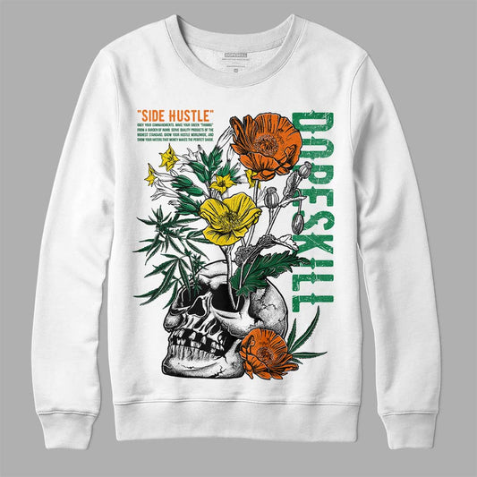 Green Sneakers DopeSkill Sweatshirt Side Hustle Graphic Streetwear - White