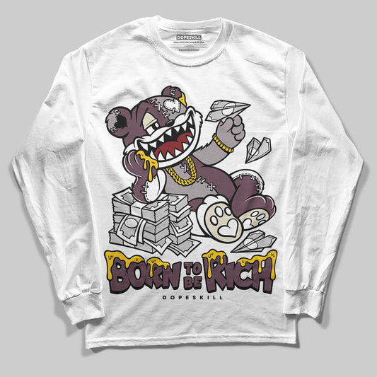 A Ma Maniére x Air Jordan 5 “Violet Ore” DopeSkill Long Sleeve T-Shirt Born To Be Rich Graphic Streetwear - White