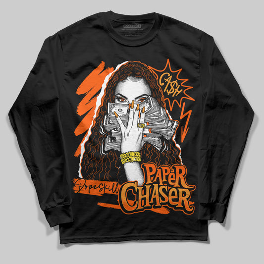Jordan 12 Retro Brilliant Orange DopeSkill Long Sleeve T-Shirt NPC Graphic Streetwear - Black