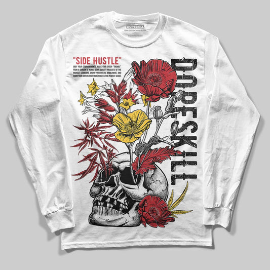 Jordan 14 Retro Ferrari (2025) DopeSkill Long Sleeve T-Shirt Side Hustle Graphic Streetwear - White