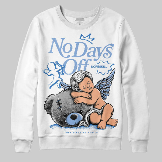 Jordan 4 WMNS 'Forget Me Not' DopeSkill Sweatshirt New No Days Off Graphic Streetwear - White