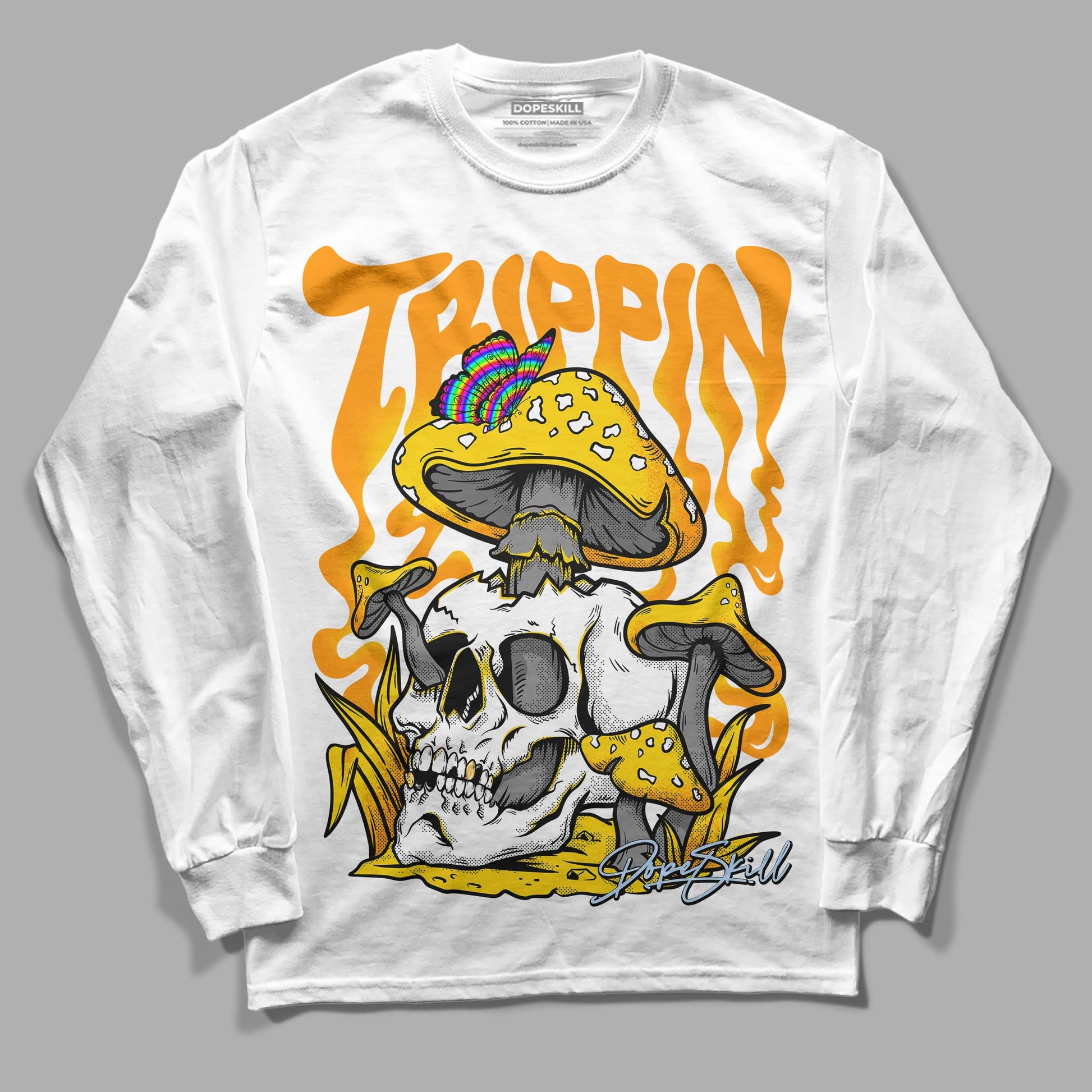 Jordan 6 “Yellow Ochre” DopeSkill Long Sleeve T-Shirt Trippin Graphic Streetwear - White