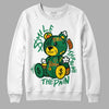 Green Sneakers DopeSkill Sweatshirt Smile Through The Pain Graphic Streetwear - White