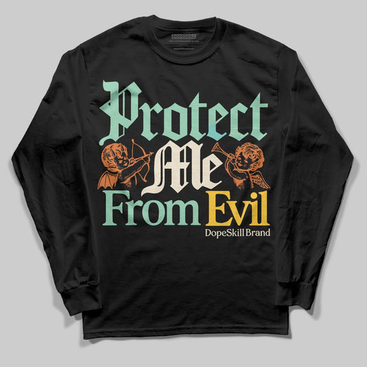 SB Dunk Low Rodeo Tourmaline DopeSkill Long Sleeve T-Shirt Protect Me From Evil Graphic Streetwear - Black