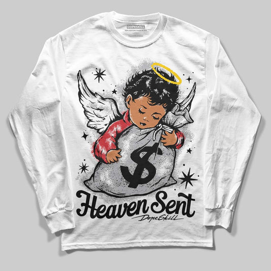Jordan 4 OG “White Cement” DopeSkill Long Sleeve T-Shirt Heaven Sent Graphic Streetwear - White