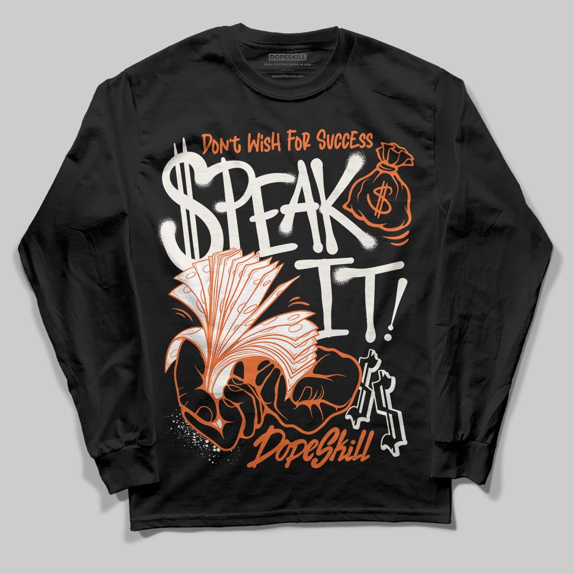 Jordan 1 Retro High OG Shattered Backboard (2025) DopeSkill Long Sleeve T-Shirt Speak It Graphic Streetwear - Black