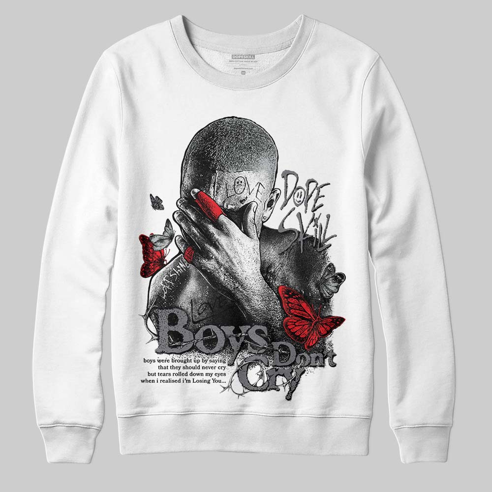 Jordan 4 “Fear” DopeSkill Sweatshirt Boys Don't Cry Graphic Streetwear - White