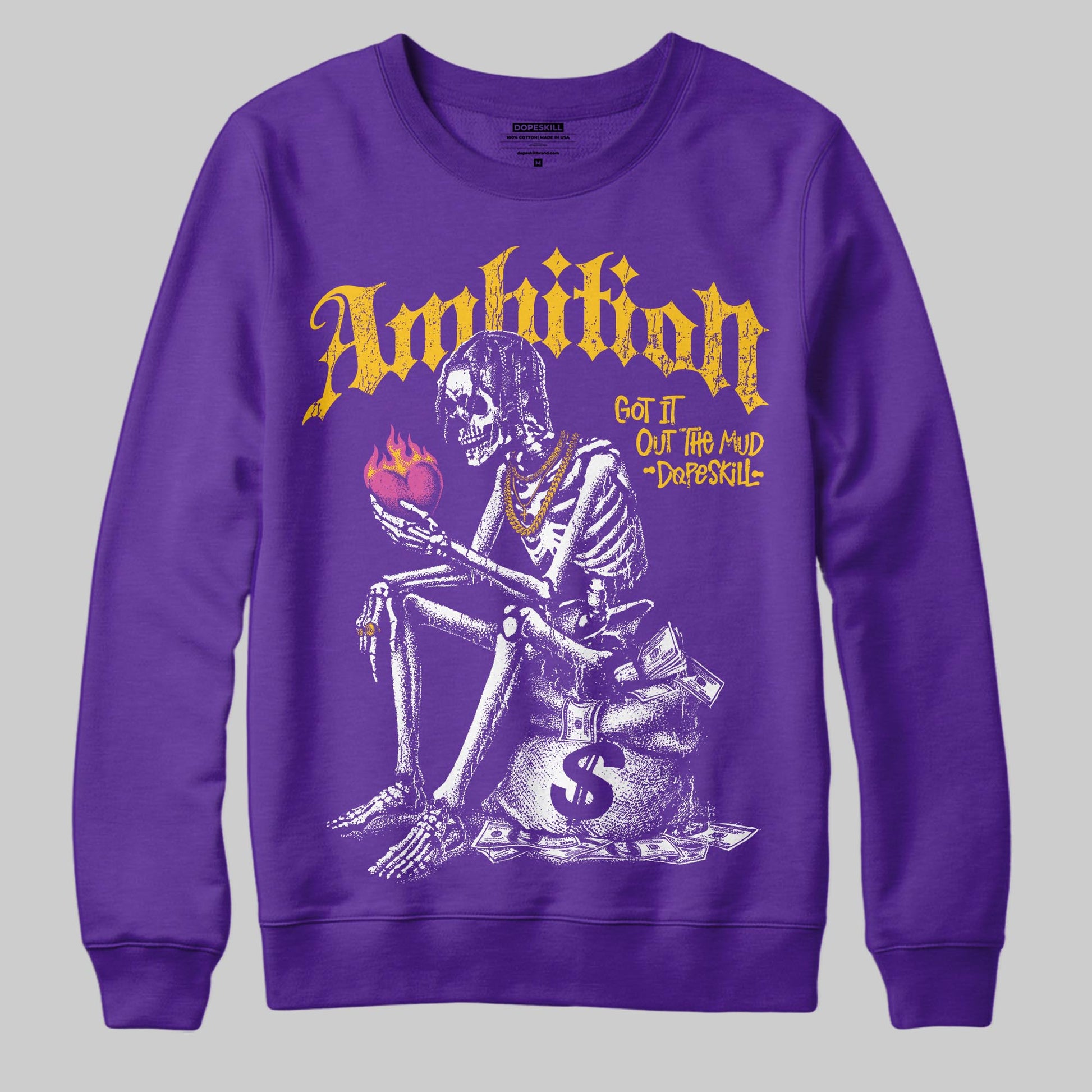 PURPLE Sneakers DopeSkill Sweatshirt Ambition Graphic Streetwear - Purple