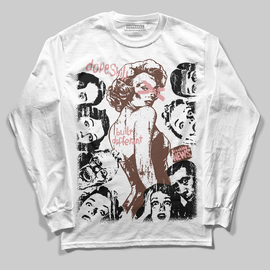 Harris Tweed x Dunk Low Denim Turquoise and Baroque Brown DopeSkill Long Sleeve T-Shirt Built Different Graphic Streetwear - White