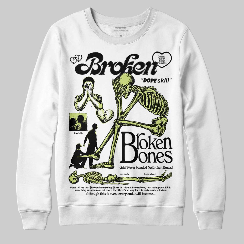 Jordan 11 “Inner Beast” DopeSkill Sweatshirt Broken Bones Graphic Streetwear - White