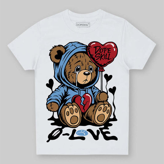 Jordan 12 Retro 'Melo' DopeSkill Toddler Kids T-shirt Broken Bear Graphic Streetwear - White