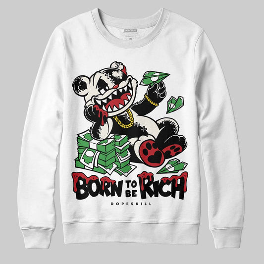 Nigel Sylvester x Jordan 1 Low OG “Nitro” DopeSkill Sweatshirt Born To Be Rich Graphic Streetwear - White