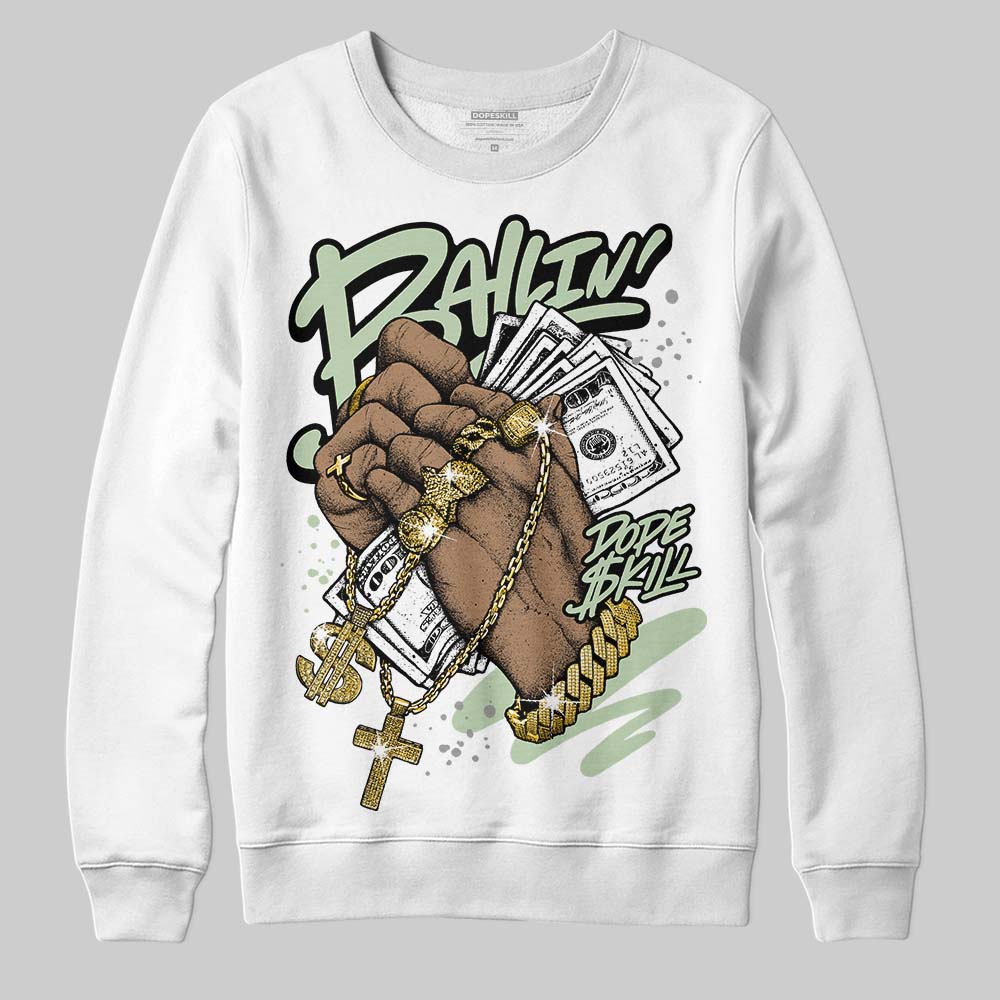 Jordan 4 WMNS “Seafoam” (2025) DopeSkill Sweatshirt Always Ballin' Graphic Streetwear - White