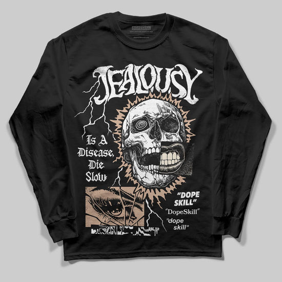 Jordan 4 Retro Cozy Girl DopeSkill Long Sleeve T-Shirt Jealousy Graphic Streetwear - Black