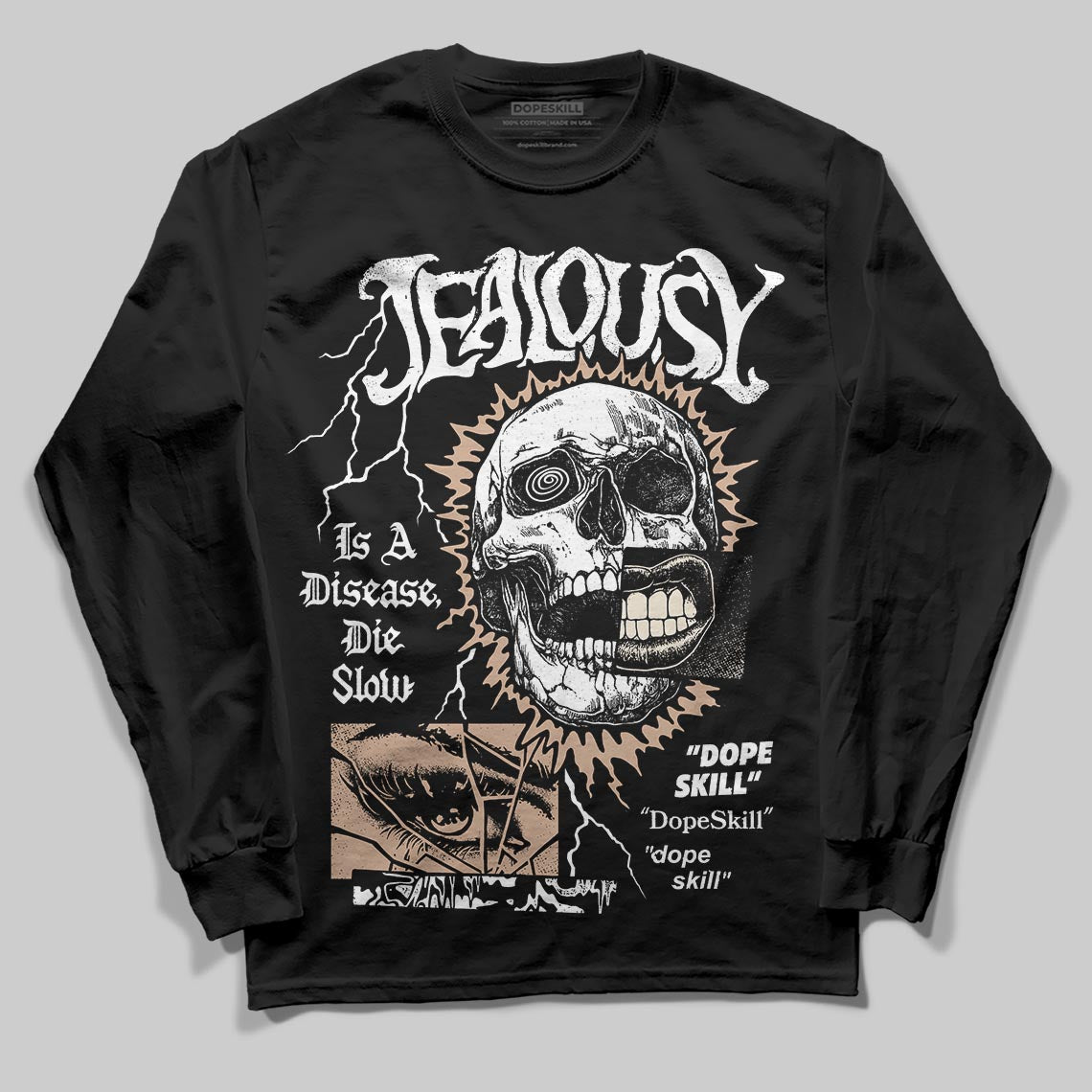 Jordan 4 Retro Cozy Girl DopeSkill Long Sleeve T-Shirt Jealousy Graphic Streetwear - Black
