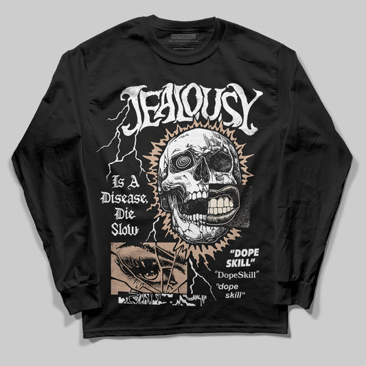 Jordan 4 Retro Cozy Girl DopeSkill Long Sleeve T-Shirt Jealousy Graphic Streetwear - Black