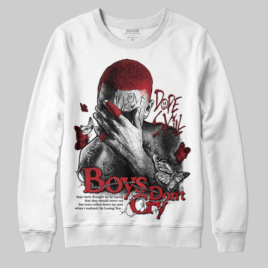 Jordan 1 High OG “Ruby” DopeSkill Sweatshirt Boys Don't Cry Graphic Streetwear - White