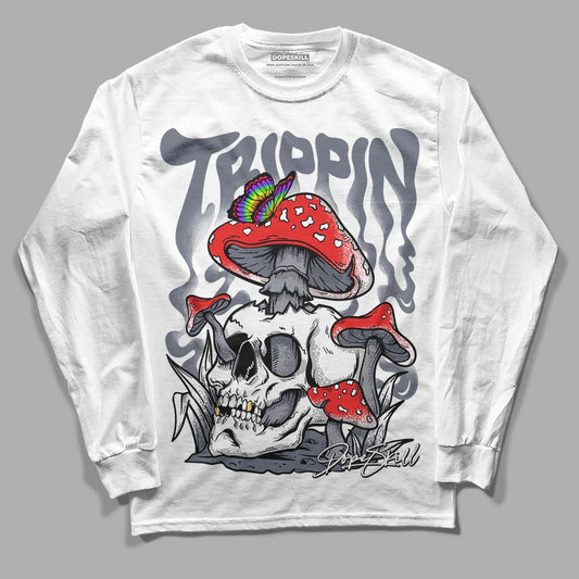 Jordan 14 Retro 'Stealth' DopeSkill Long Sleeve T-Shirt Trippin Graphic Streetwear - White