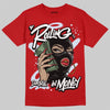 Jordan 11 Retro Cherry DopeSkill T-Shirt Rolling in Money Graphic Streetwear - Red