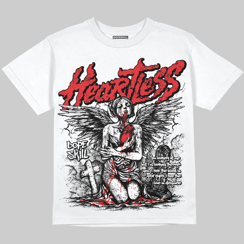 Jordan 3 Retro Fire Red DopeSkill Oversize Print T-Shirt Heartless Graphic Streetwear