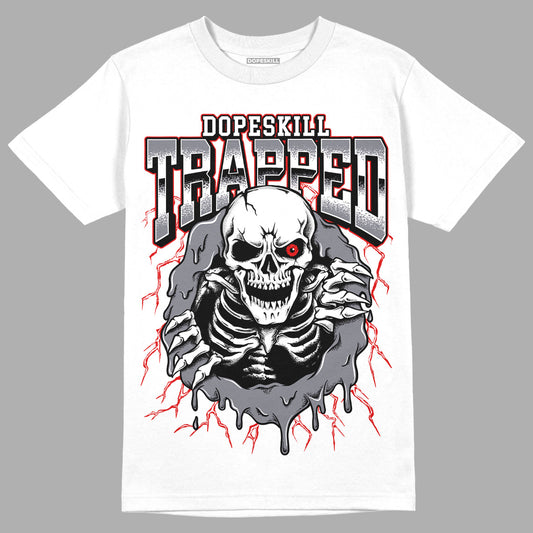 Jordan 9 Retro Fire Red DopeSkill T-Shirt Trapped Halloween Graphic Streetwear - White