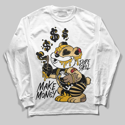 Jordan 12 Retro 'Taxi' 2025 DopeSkill Long Sleeve T-Shirt Make Money Graphic Streetwear - White