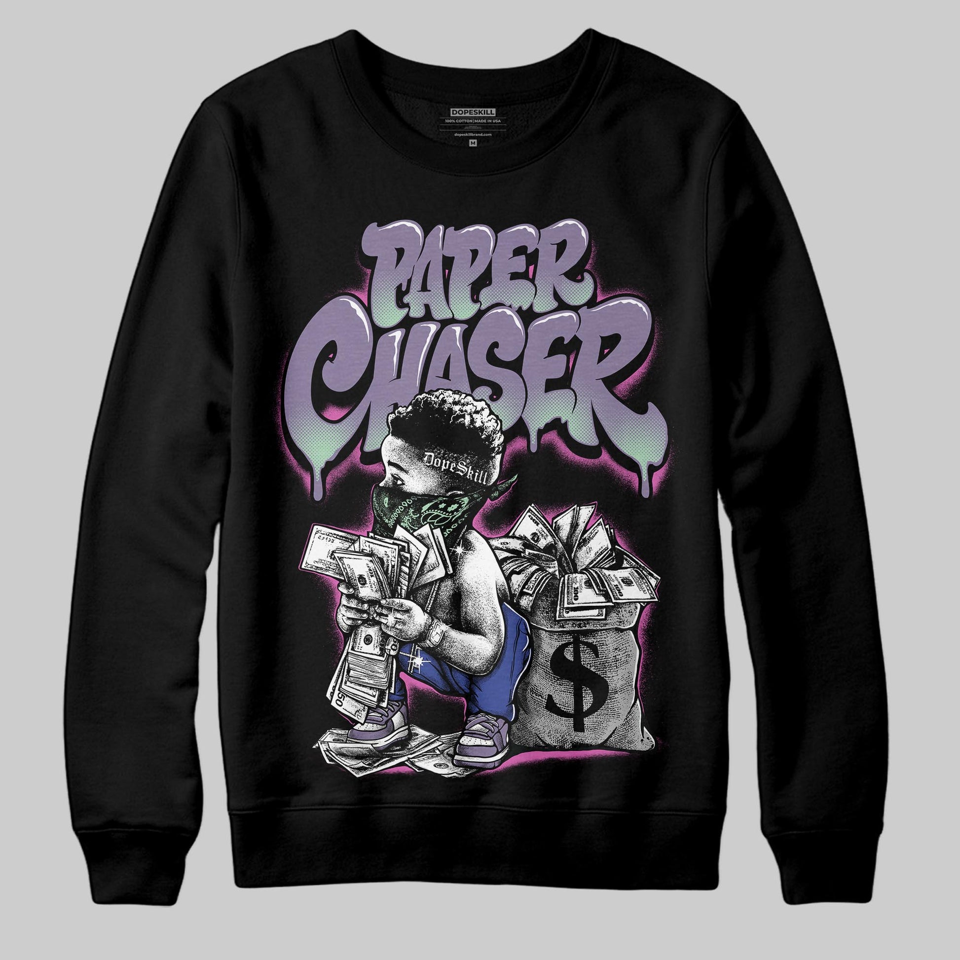 Jordan 1 Retro Low OG Zion Williamson Voodoo Alternate DopeSkill Sweatshirt Paper Chaser Boy Graphic Streetwear - black