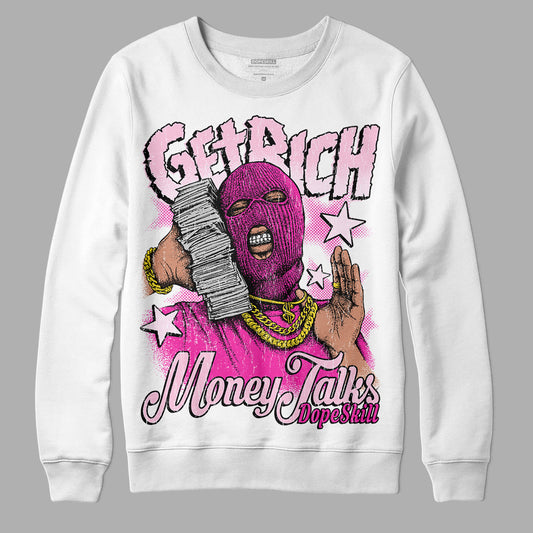 Dunk Low Triple Pink DopeSkill Sweatshirt Get Rich Graphic Streetwear - White