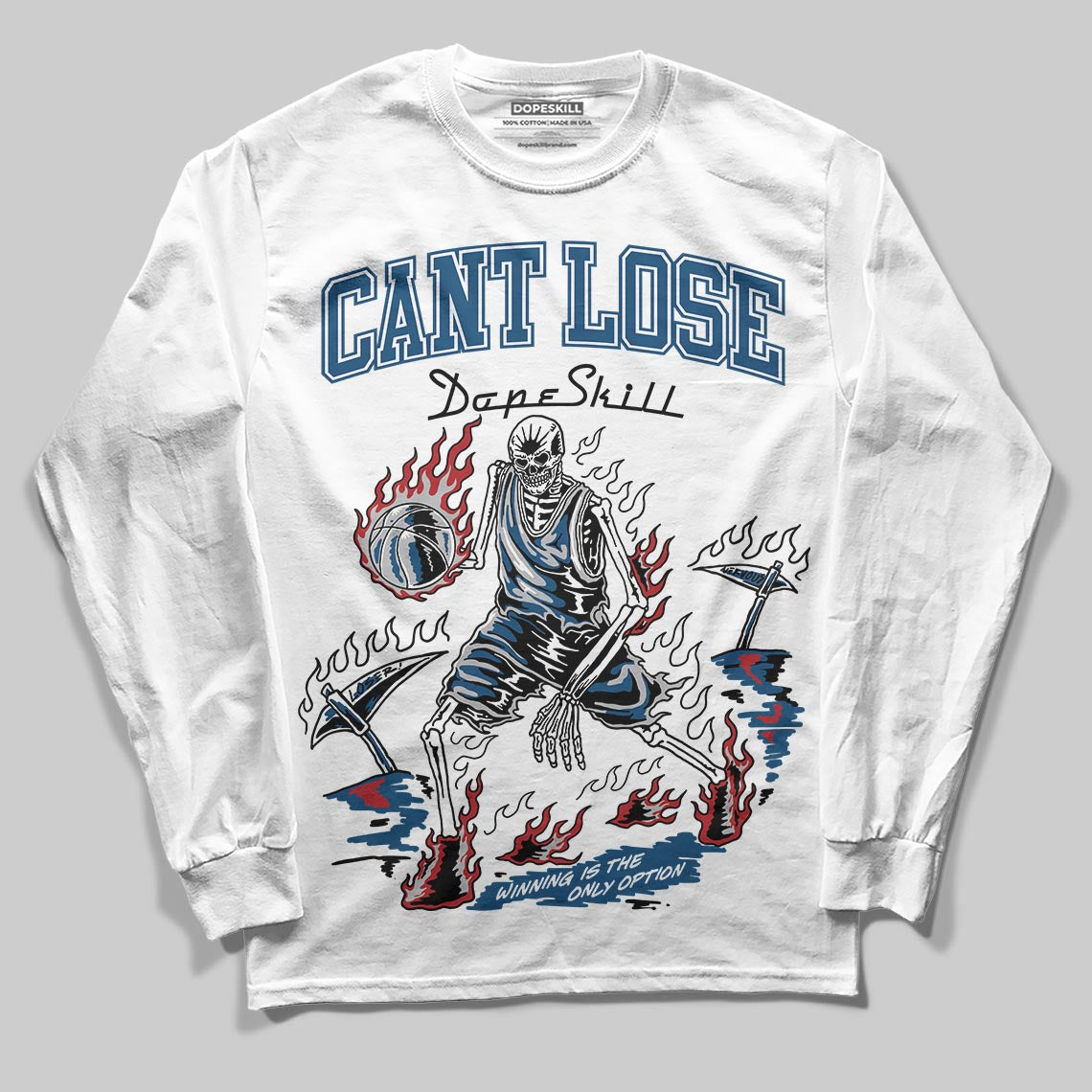 Jordan 12 Retro French Blue (2025) DopeSkill Long Sleeve T-Shirt Cant Lose Graphic Streetwear