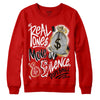 Red Sneakers  DopeSkill Red Sweatshirt Real Ones Move In Silence Graphic Streetwear