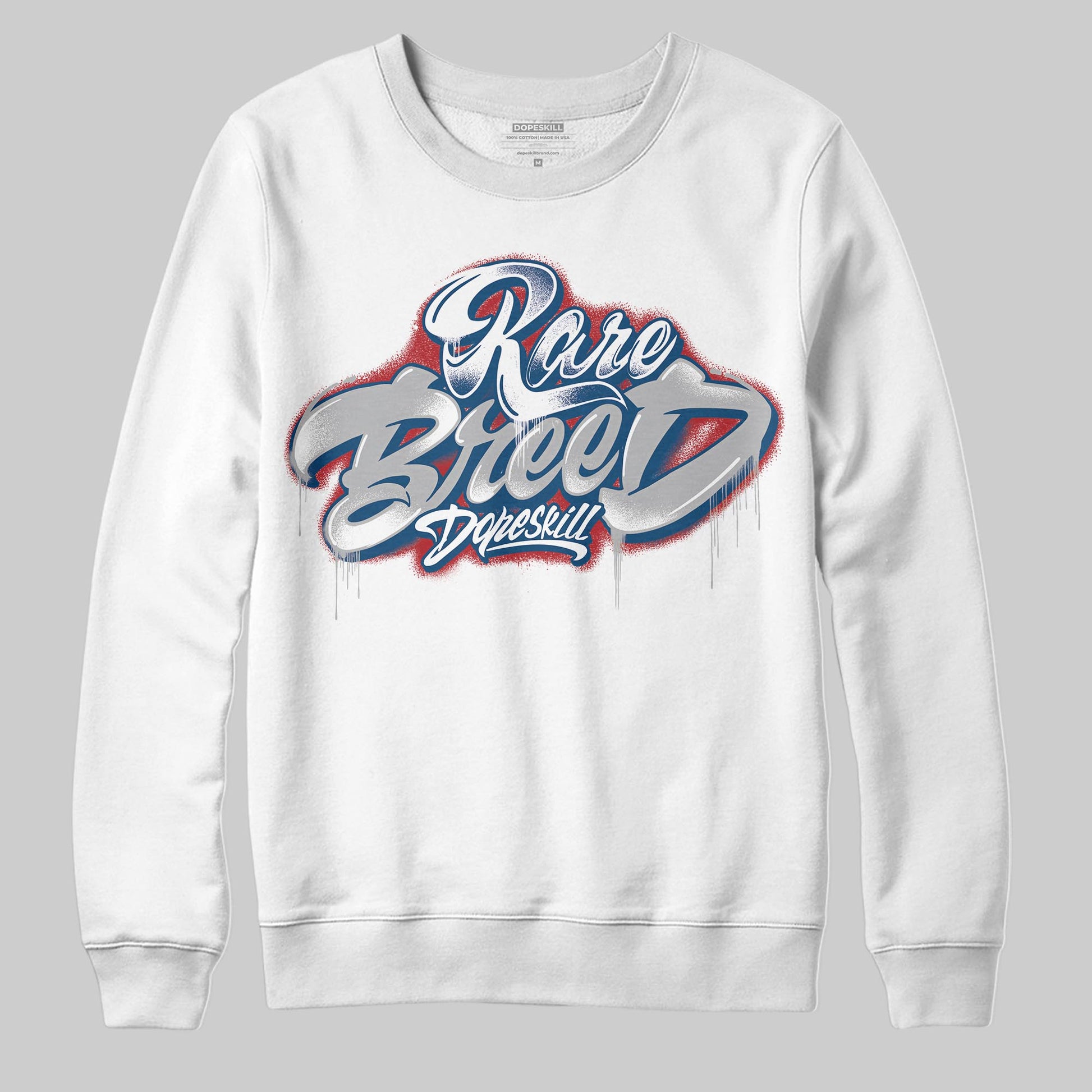 Jordan 12 Retro French Blue (2025) DopeSkill Sweatshirt Rare Breed Type Graphic Streetwear