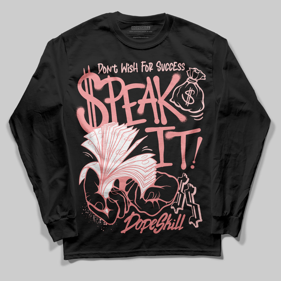 Jordan 3 Retro Valentine's Day Treat Yourself (2025) DopeSkill Long Sleeve T-Shirt Speak It Graphic Streetwear - Black
